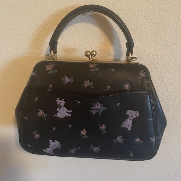 Coach Dalmatian frame bag navy purple and gold - Picture 6 of 10